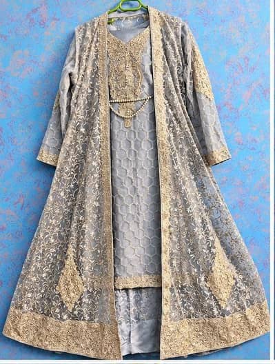 Beautiful Embroidered Formal Dress -Size Medium-
