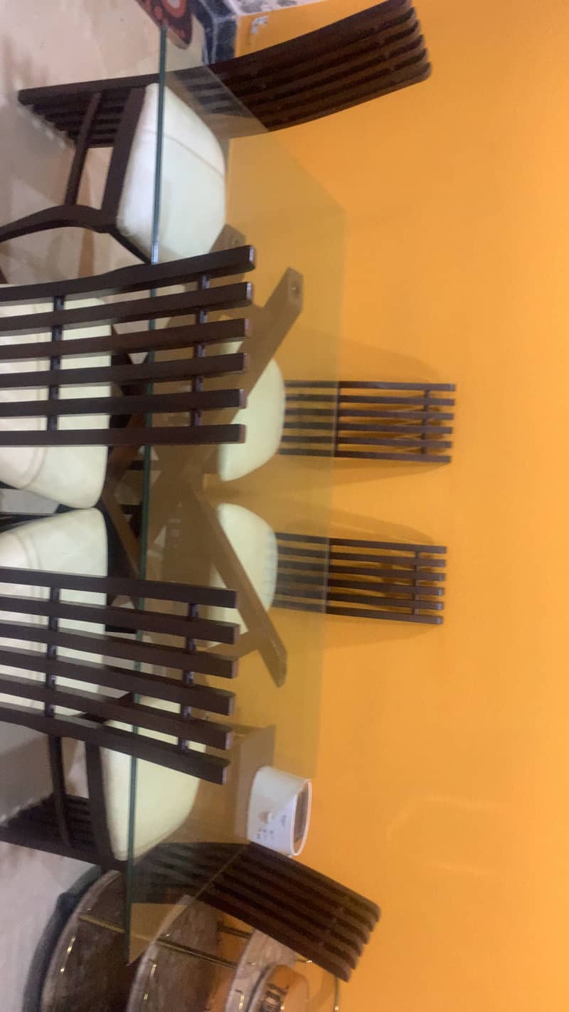 6 seater dinning table x shape wood - Dining Tables - 1120333014