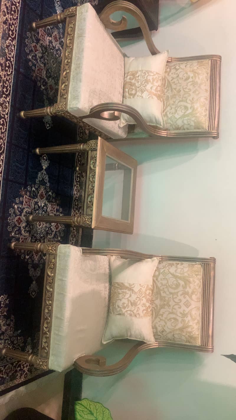 2 chairs with table set 2