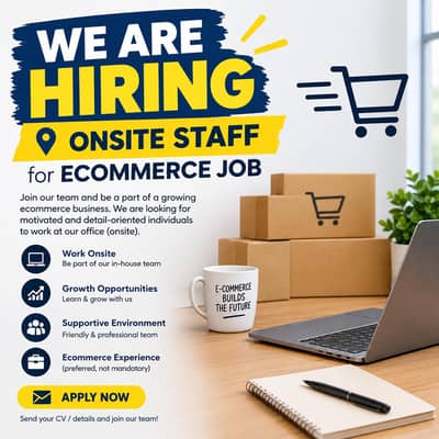 Onsite E-Commerce Staff Required – Apply Now