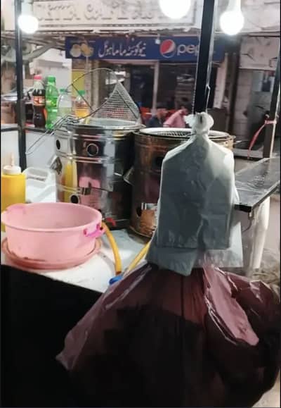 Complete saman k sath counter fries counter fries stole setup