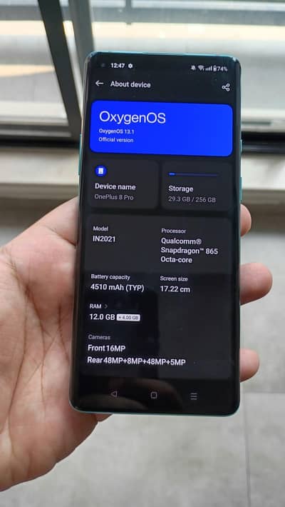One Plus 8 Pro 12/256 GB approved
