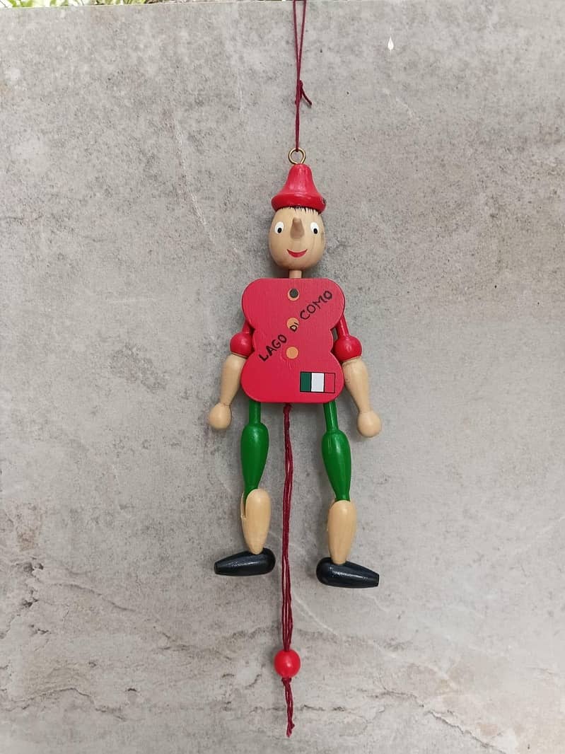Pinocchio Pull-String Puppet from Italy 0