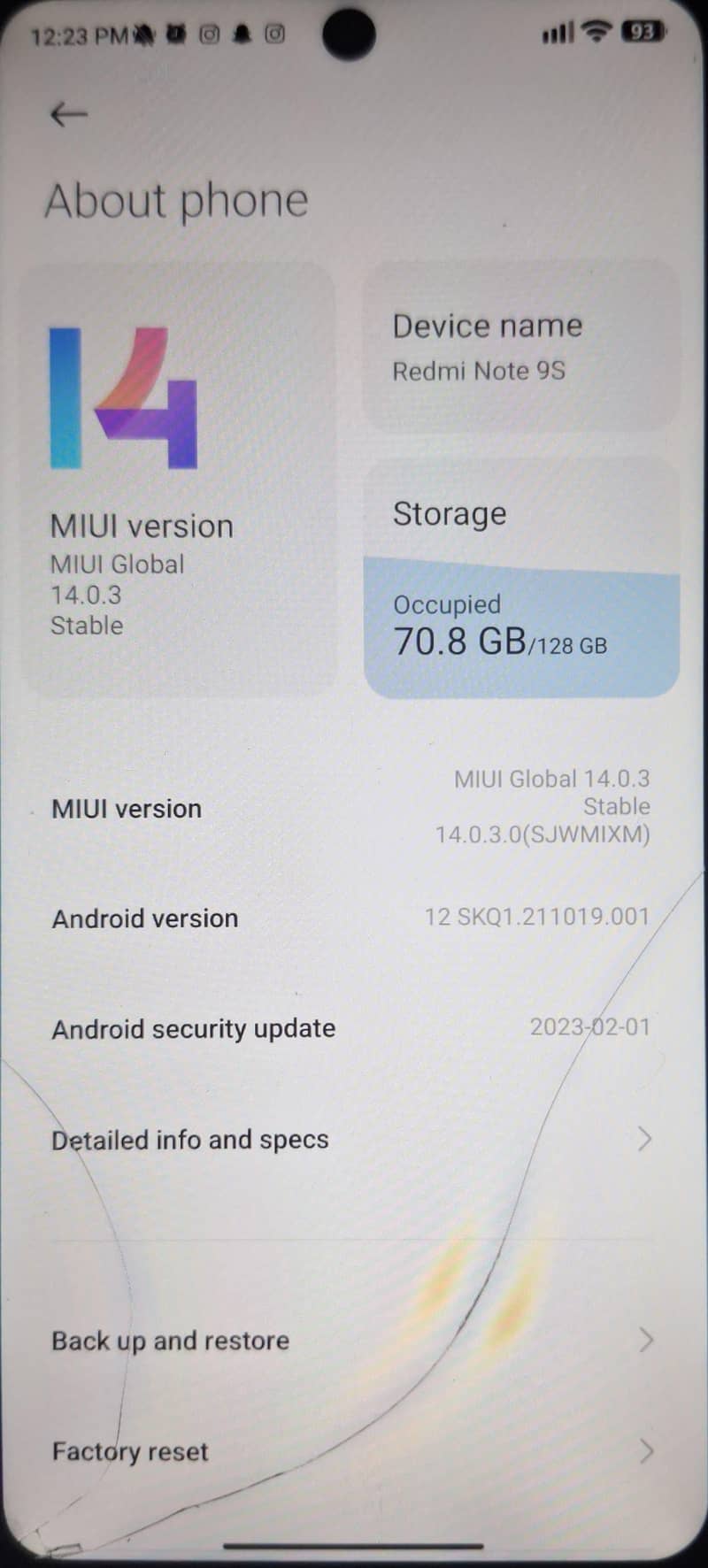 Xiaomi Redmi Note 9S 4