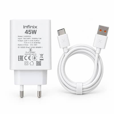 Infinix Original 45W Fast Charger with Cable