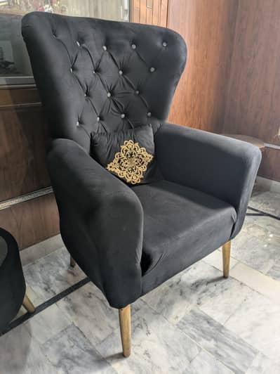 Black Sofa Chair Set