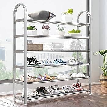 T  6 Layer Steel Shoe Rack Organizer