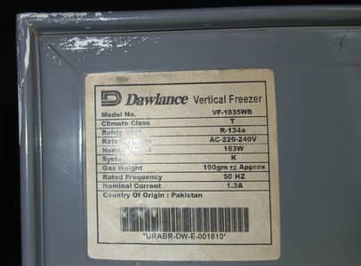 dawlance vertical freezer.