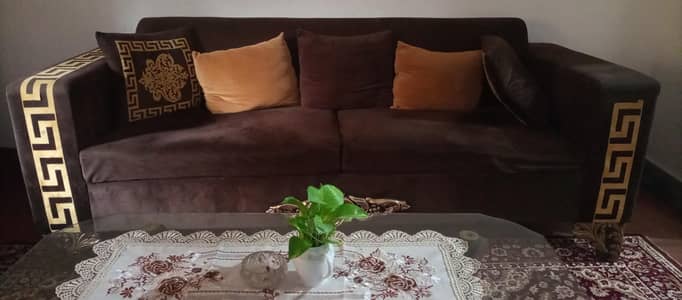 Wooden 5-Seater Sofa Set – Solid & Durable Furniture