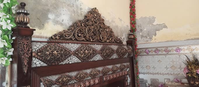 Used Double Bed with 2 Side Tables in Good Condition