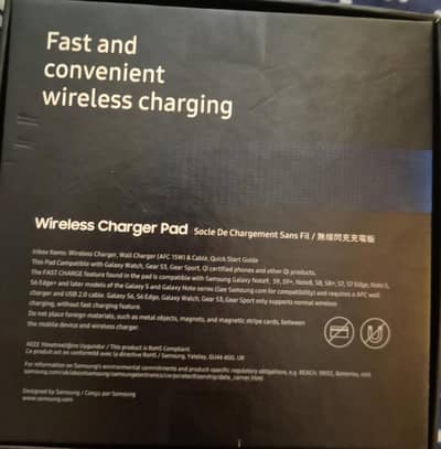 Samsung Fast Wireless Charger Pad | Open Box | Unused
