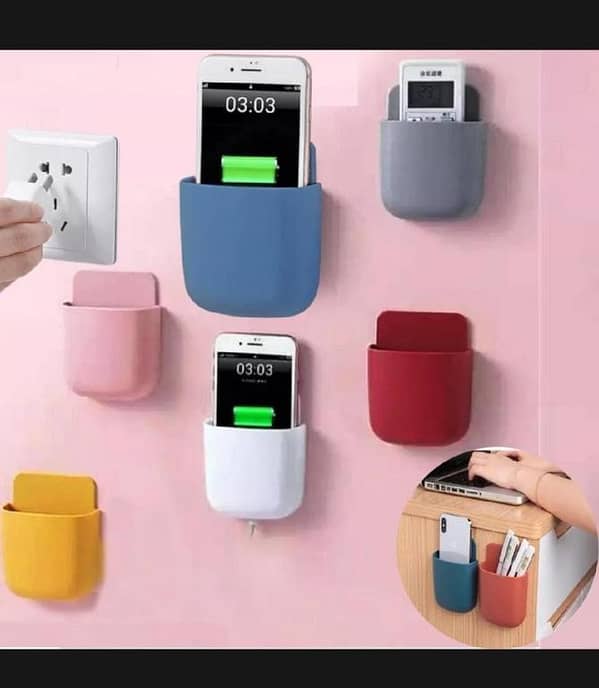 T  Mobile charging stand remote holder self-adhesive wall mounted pen holder, Mobile phone holder, ac remote control holder, tv remote holder, mobile stand, remote stand