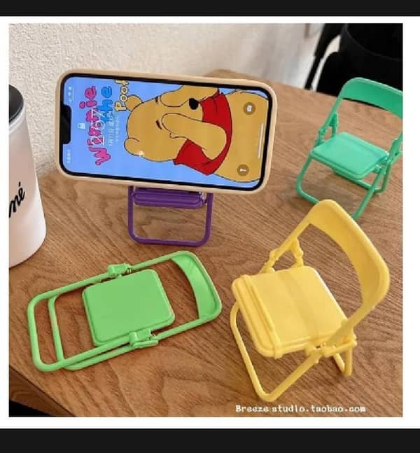 T  Cute Chair Shape Portable Mobile Phone Holder Cell Phone Holder Tablet Holder Mini Chair phone holder by Khatoon Trends