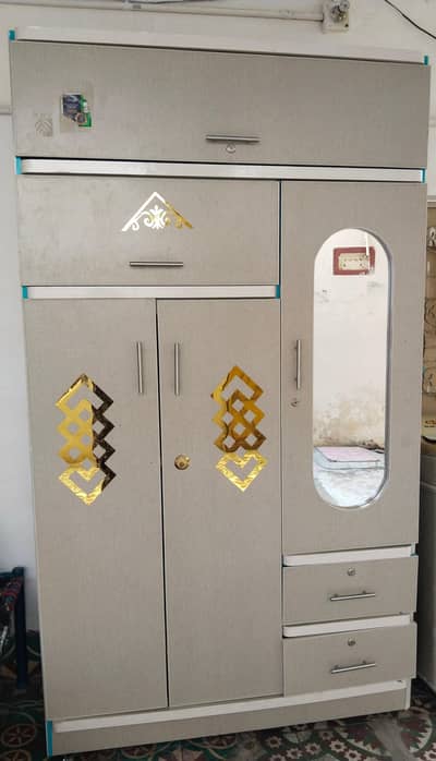 Beautiful Wardrobe with Mirror & Drawers for Sale