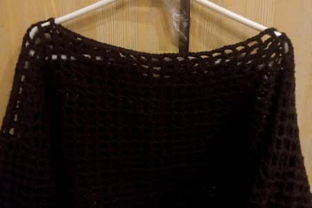 crochet mesh sweater