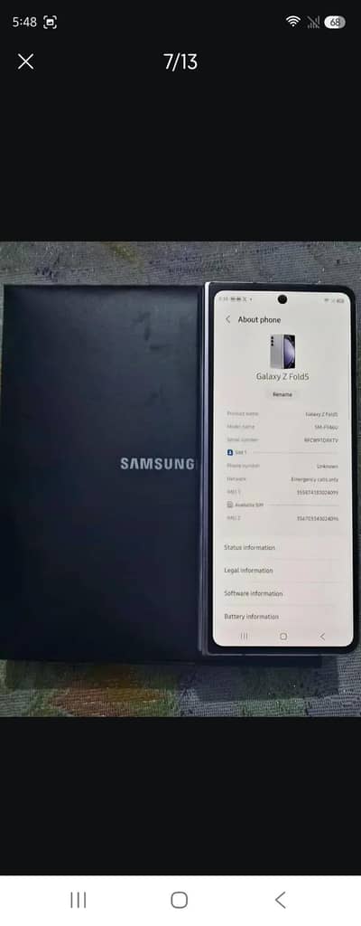 Samsung Fold 5 / Box / urgent sale