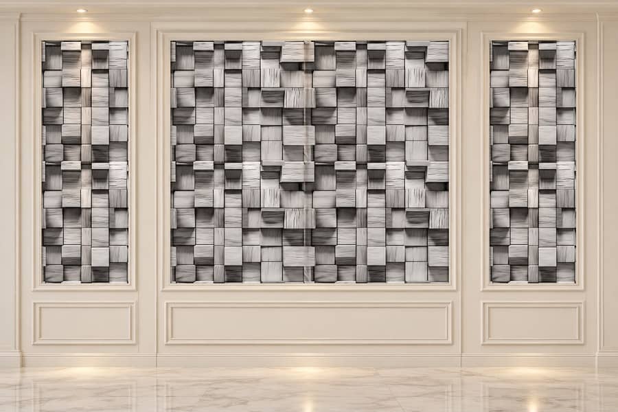 Solid panel-Wpc fluted panel-Wall paneling-plane panel- PVC wall panel 6