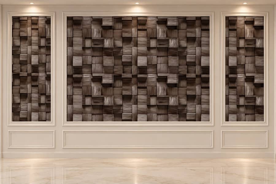 Solid panel-Wpc fluted panel-Wall paneling-plane panel- PVC wall panel 8