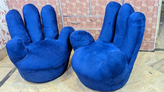 hand Shape premium look two sofas set 360 degree rotatable
