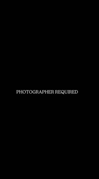 Photographer required