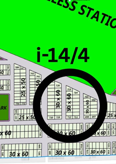 8 Marla (30x60) Corner Plot for Sale in I-14/4 Islamabad 200 Sq Yards Price only 1.63 Crore