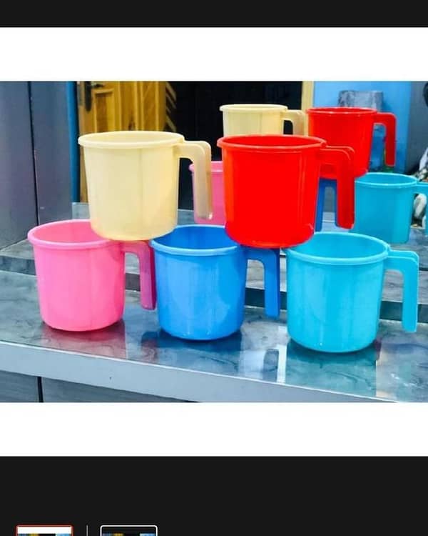 T  Mug / Bath Mug / Pure Plastic Bath Mug ( Large size ) 1pc Multicolors Available