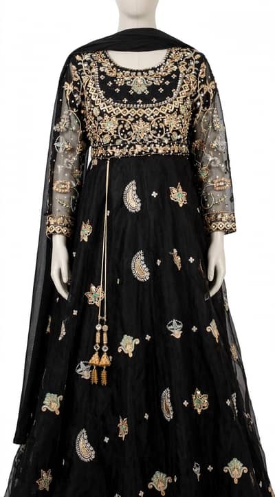 party wear maxi 1 time used 10 out 10 condition  medium