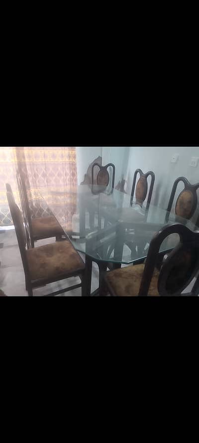 6chairs dining table set