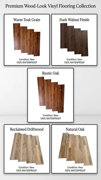 Premium Vinyl Tiles & Wooden Flooring (Matt / Gloss Finish)