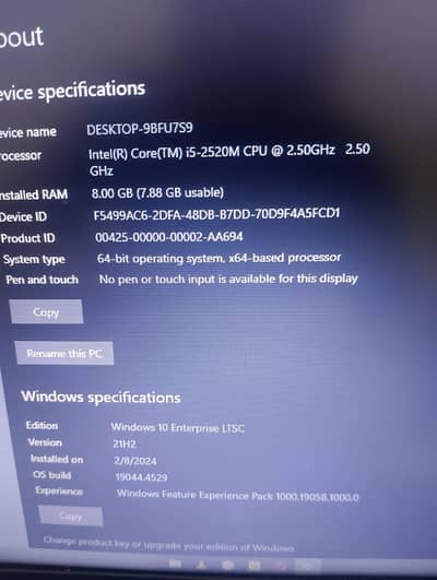 cor i5 laptop with charger