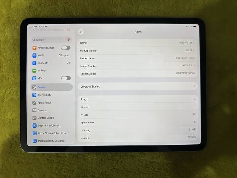 IPAD PRO 11INCH 2018 2