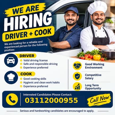 Driver + Cook Required
