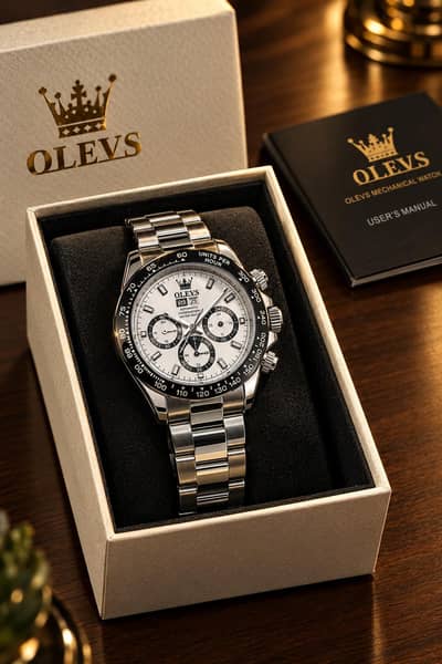 OLEVS Men's Chronograph Stainless Steel Watch