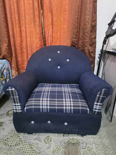 5 seat sofa set blue