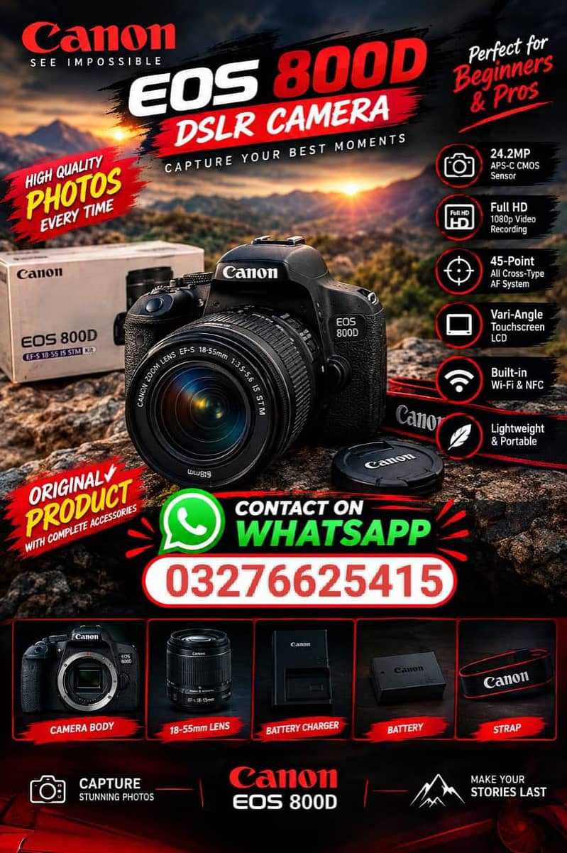 Canon 800d Camera 0
