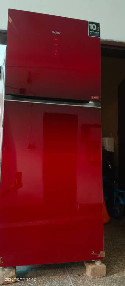 Haier Red Double Door Refrigerator
