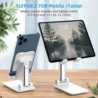 Foldable Desktop Mobile & Tablet Holder Stand