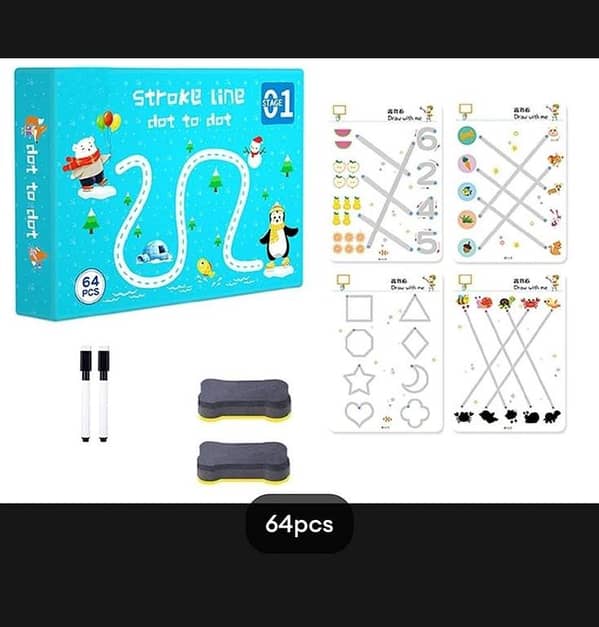 T  Magical Tracing Workbook Set , Reusable Calligraphy Copybook , Practice Drawing Book for Kids ,Pen Control Training Drawing Book, Handwriting Practice Copybook for Kids, Children Learning Toys (64pages) KS