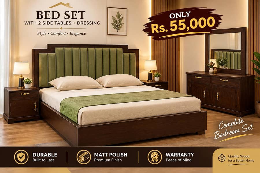 low profile bed set complete 1