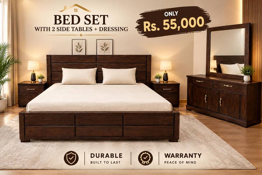 low profile bed set complete 2
