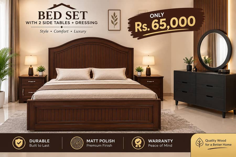 low profile bed set complete 3