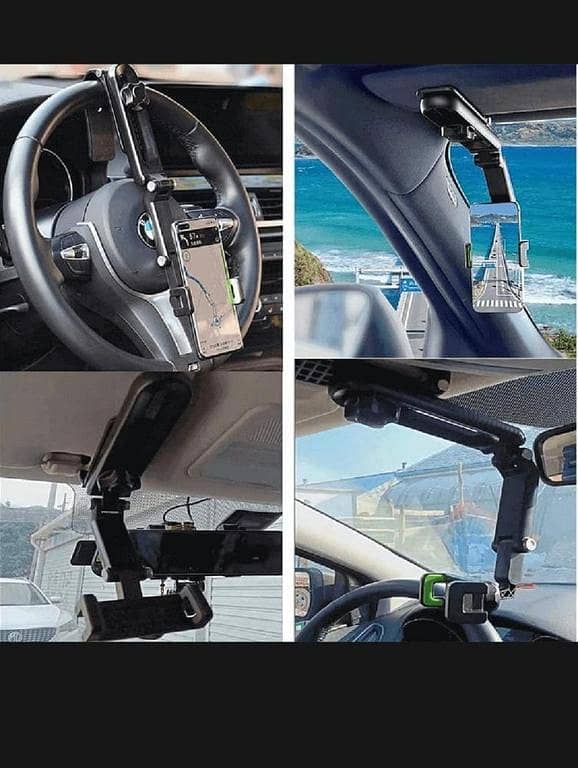 T  Universal Sun Visor Support 360° Car Cell Phone Holder