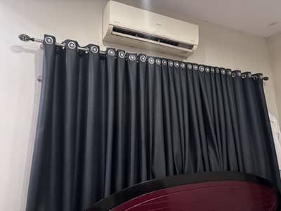 Leather velvet curtain