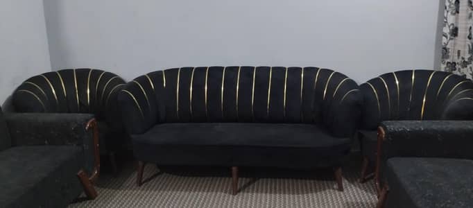 black wellwet sofa set 5 sitter