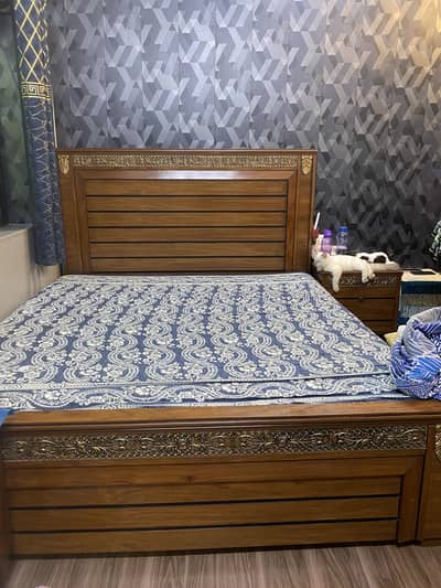 Furniture Bed with Side Table and Dressing Table