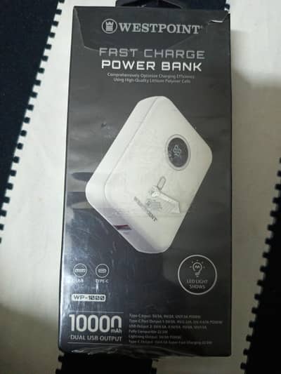 WEST POINT 10000 mAh Dual USB OUTPUT power benk