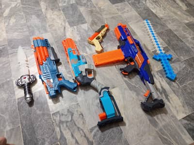 nerf gun 4 guns One shot Minecraft shot to sword nerf gun best price