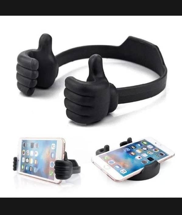 T  Thumb Design Ok Mobile Stand Universal For All Mobile Phone Color Black