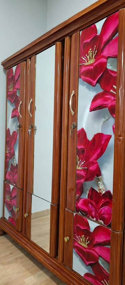 Iron Almirah 3 Door with Mirror & Safe Locker - Urgent Sale -