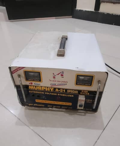 Murphy A-21 2100 Watts Automatic Voltage Stabilizer - Pure Copper